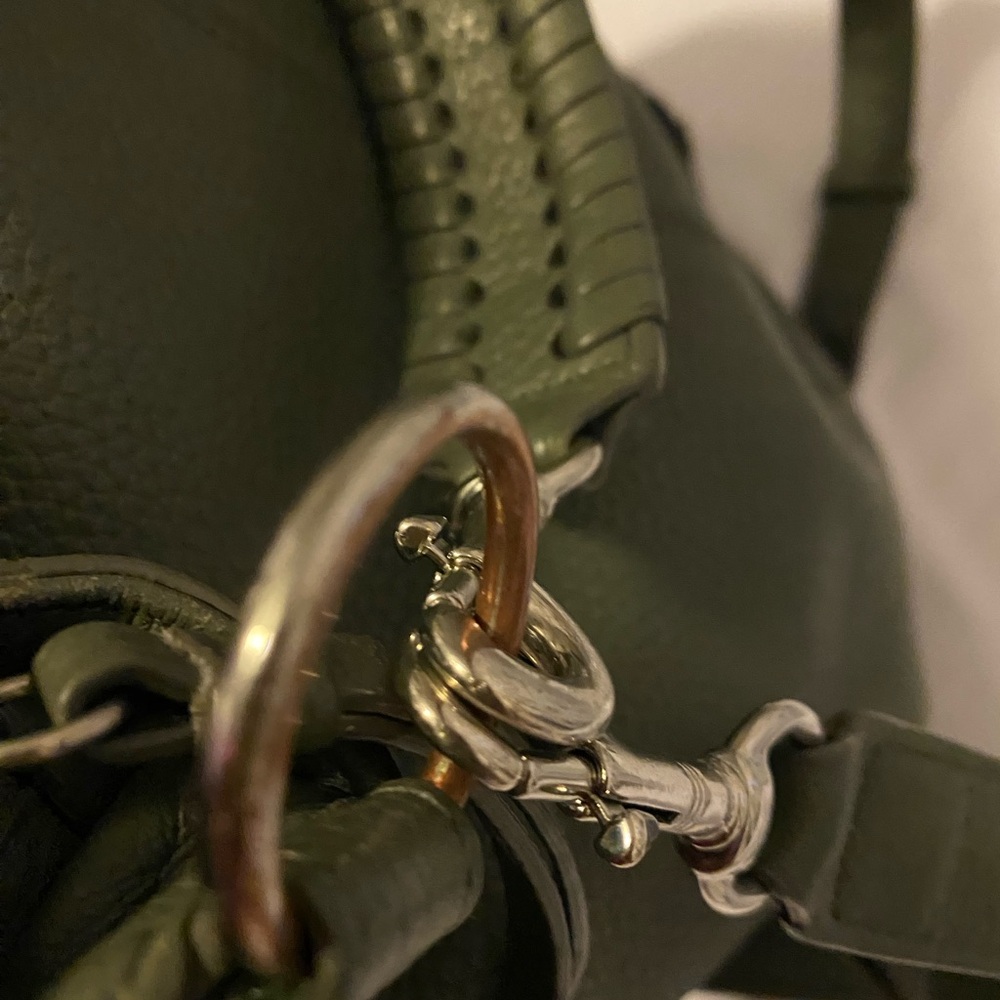 Allsaints Green Leather Medium Convertible Backpack - Picture 11 of 14